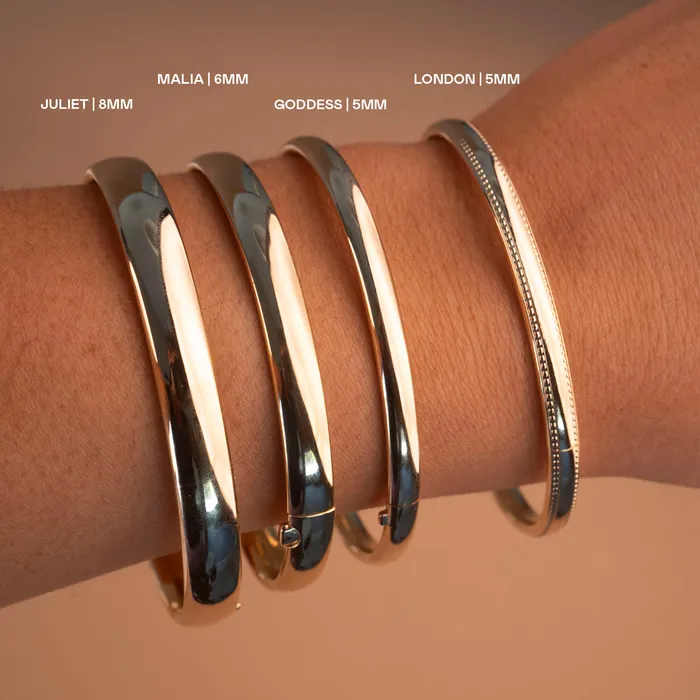 RG PreStyled Sets Gold Filled Goddess Bangle 5mm