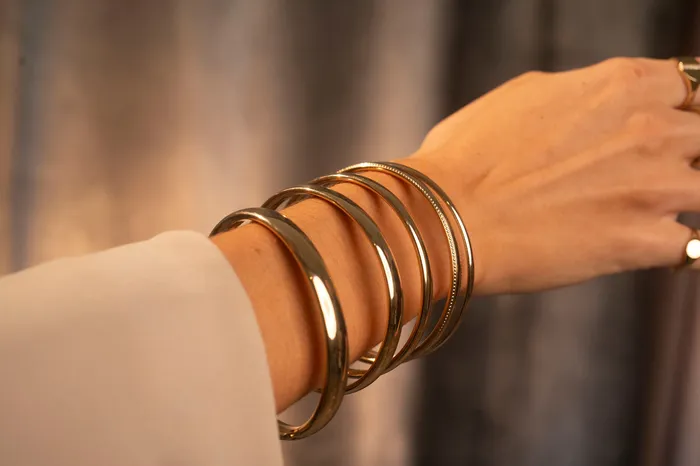 RG PreStyled Sets Gold Filled Goddess Bangle 5mm