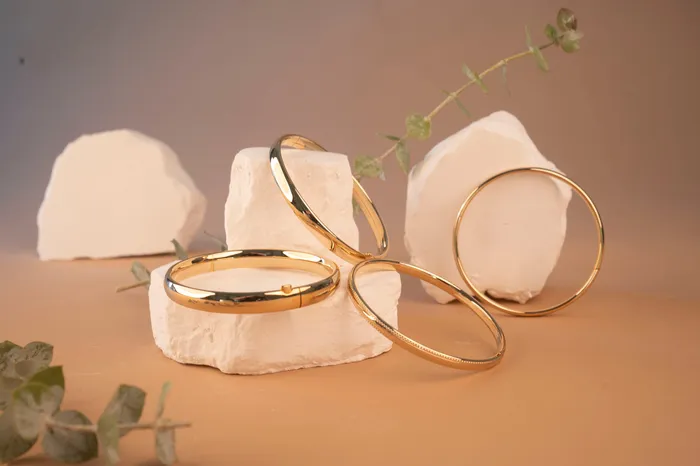RG PreStyled Sets Gold Filled Goddess Bangle 5mm
