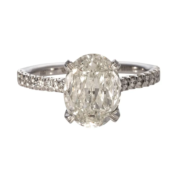 Rings Christopher Designs 2ct LAmour Crisscut Oval 31ct Pav Diamond Engagement Ring