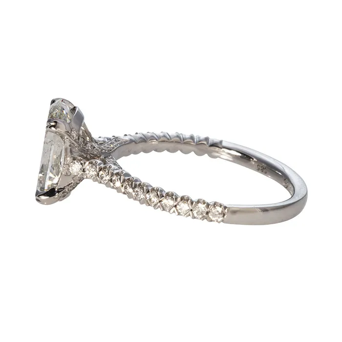 Rings Christopher Designs 2ct LAmour Crisscut Oval 31ct Pav Diamond Engagement Ring