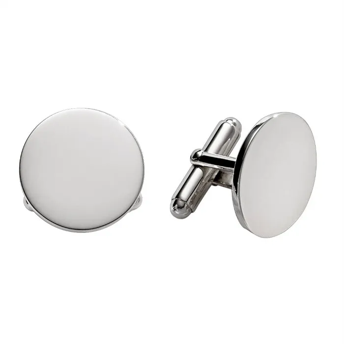 Rings Croghans Sterling Silver Plain Round Cufflinks