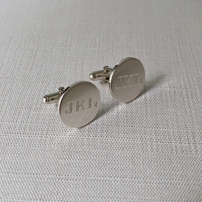 Rings Croghans Sterling Silver Plain Round Cufflinks