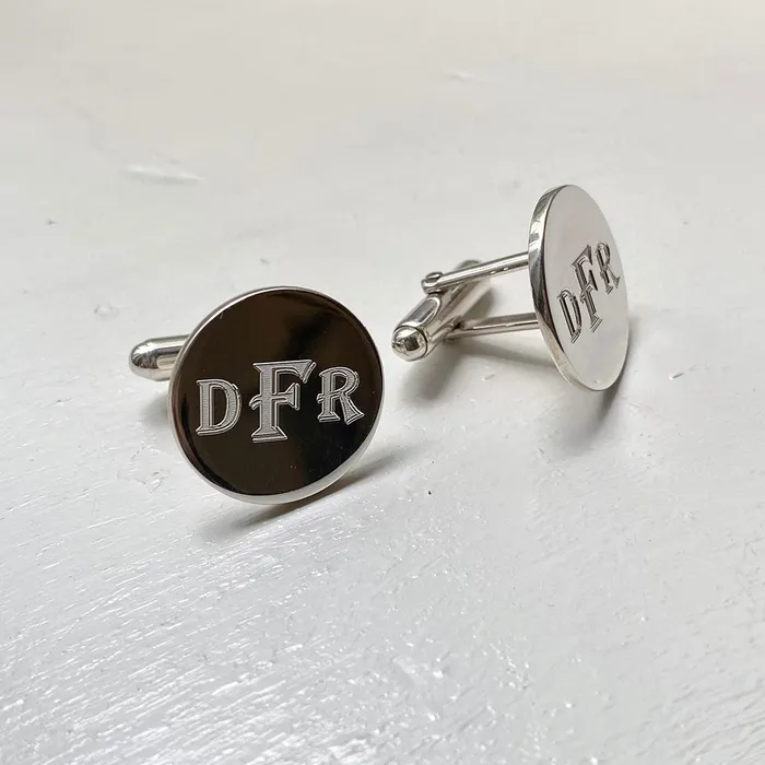 Rings Croghans Sterling Silver Plain Round Cufflinks