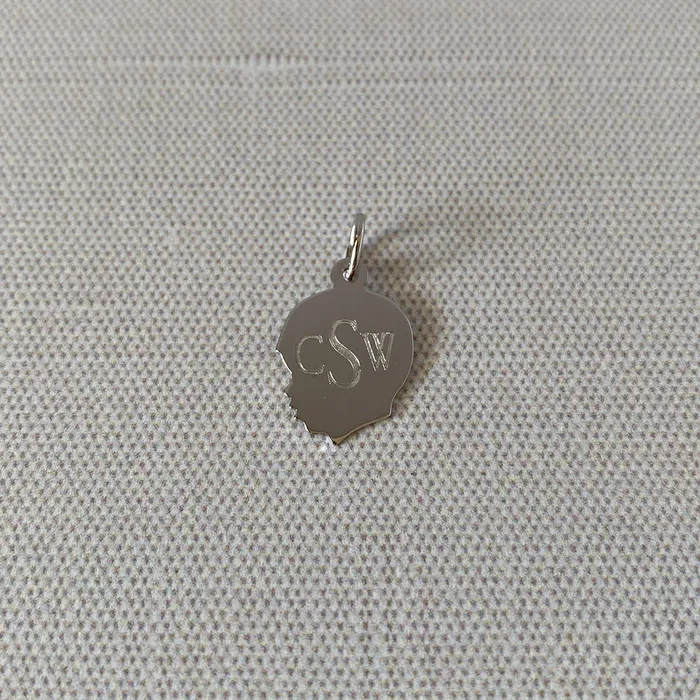 Rings Croghans Sterling Silver Young Boys Head Silhouette Charm