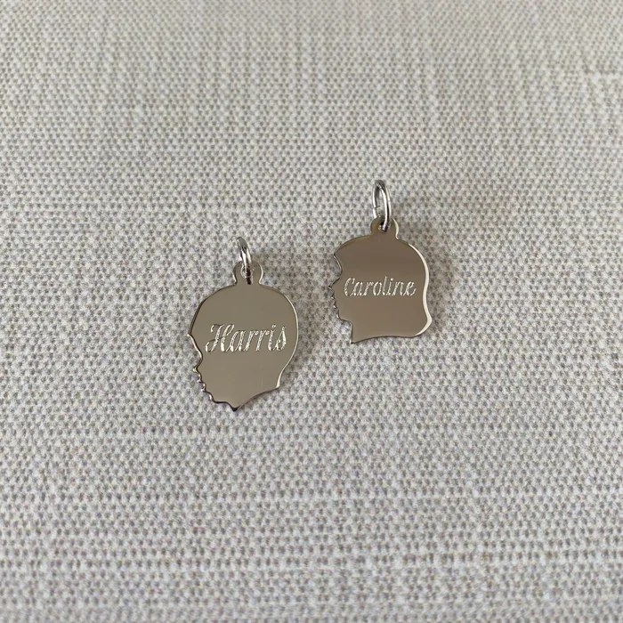 Rings Croghans Sterling Silver Young Boys Head Silhouette Charm