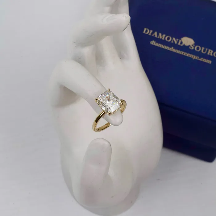 Rings Diamond Source NYC Diamond Engagement Ring Set in 14K Yellow Gold 350ct tw Cushion Cut Round Brilliant Lab Grown Diamonds Rings Diamond Source NYC Diamond Engagement Ring Set in 14K Yellow Gold 350ct tw Cushion Cut Round Brilliant Lab Grown Diamonds