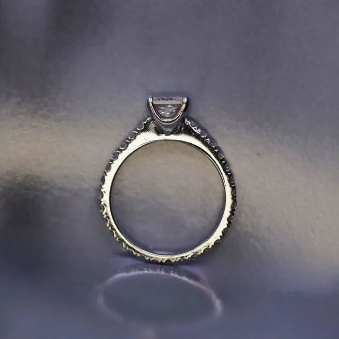 Rings Diamond Source NYC Stunning Platinum Engagement Ring Princess cut 201ct TDW