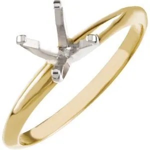 Rings Engagement Collections 14K Yellow Gold Solitaire Ring Mount