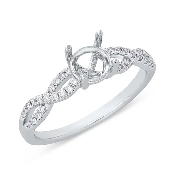 Rings Engagement Collections 18K White Gold Diamond SemiMount Engagement Ring Rings Engagement Collections 18K White Gold Diamond SemiMount Engagement Ring
