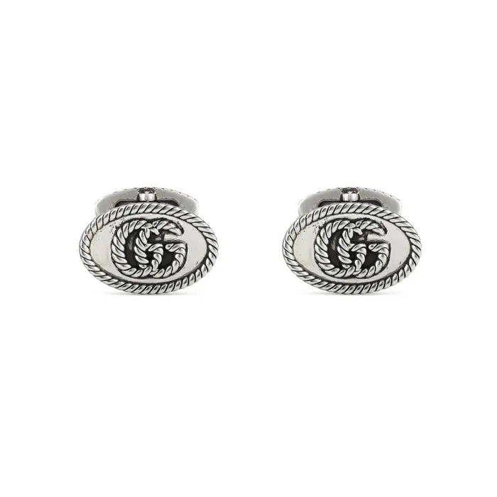 Rings Gucci Gucci Sterling Silver 18mm GG Marmont Cufflinks