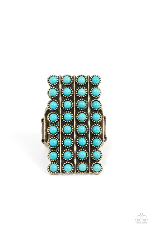 Rings Paparazzi Accessories Paparazzi Ring Pack Your SADDLEBAGS Brass