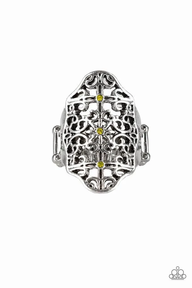 Rings Paparazzi Jewelry Paparazzi Ring Botanical Beam Yellow