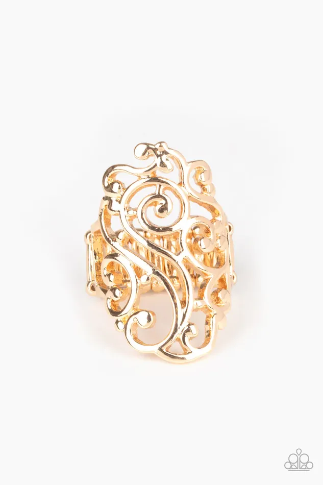 Rings Paparazzi Jewelry Paparazzi Ring Garden Bliss Gold