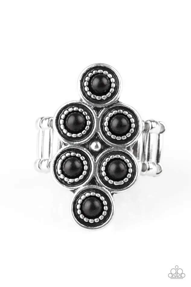 Rings Paparazzi Jewelry Paparazzi Ring River Rock Rhythm Black