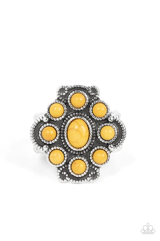 Rings Paparazzi Jewelry Paparazzi Ring Santa Fe Fantasy Yellow