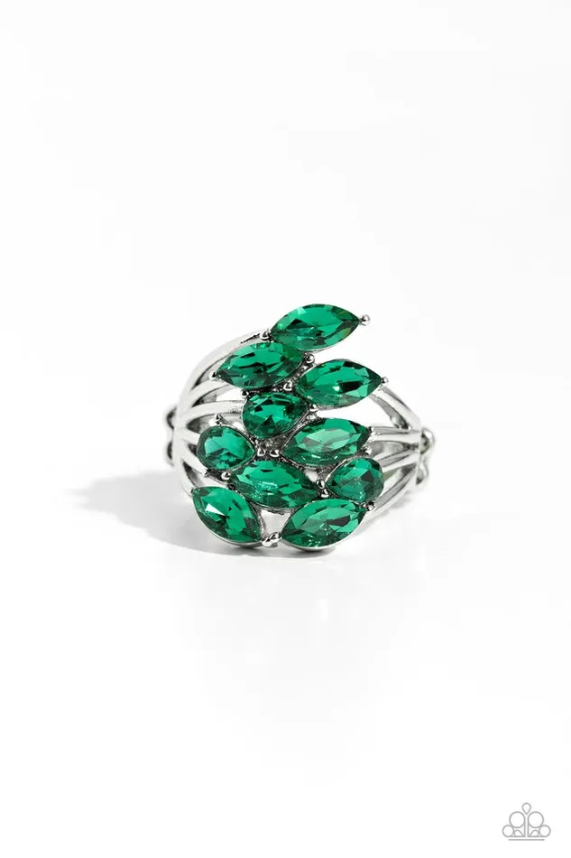 Rings Paparazzi Jewelry Paparazzi Ring Wave of Whimsy Green Rings Paparazzi Jewelry Paparazzi Ring Wave of Whimsy Green