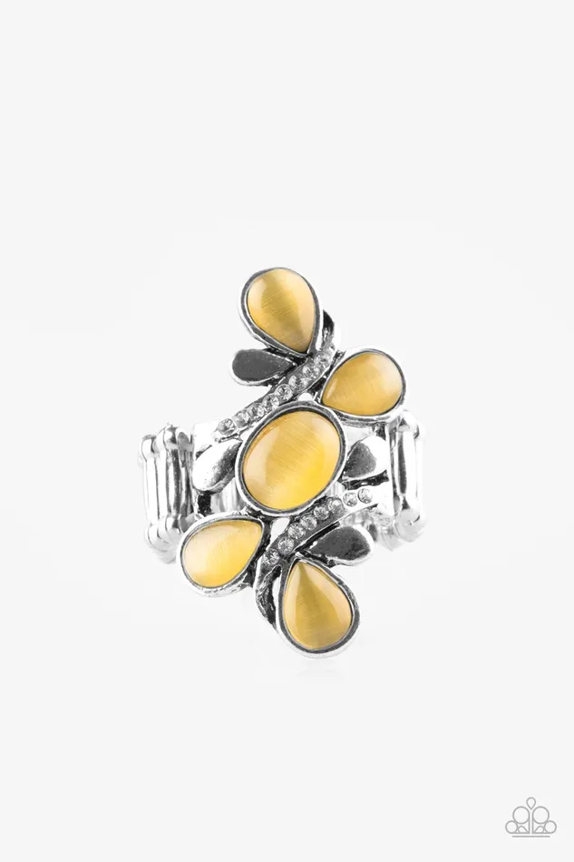 Rings Paparazzi Ring Bliss Out Yellow Paparazzi Jewelry