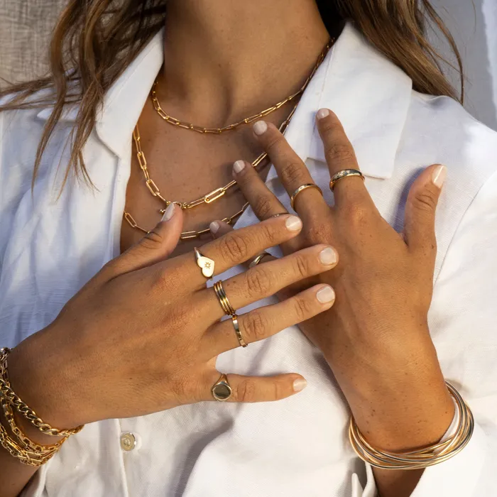 Rings RG 14k Diamond Heart Signet Ring