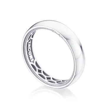 Rings Tacori Tacori 14K White Gold Collection Gents HighPolish Band