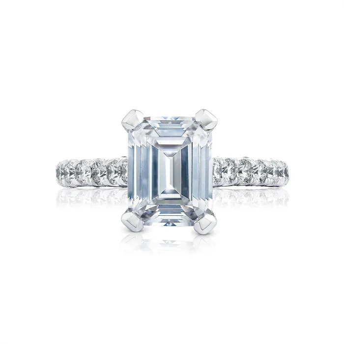 Rings Tacori Tacori Petite Crescent Platinum Diamond Engagement Ring