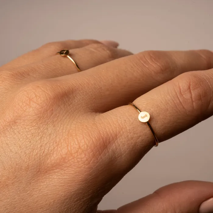 Rings TheRoseGypsy Gold Filled Flat Circle Ring