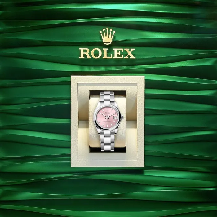 Rolex Bracelets Rolex Datejust 31mm Ref 2782400007 Pink Stick Dial Stainless Steel Oyster Bracelet Womens Watch