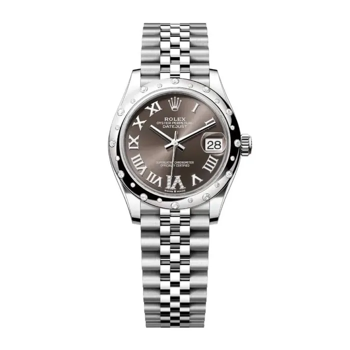 Rolex Bracelets Rolex Datejust 31mm Ref 278344rbr0030 Dark Grey Roman Diamond Dial Diamond Bezel Stainless Steel Jubilee Bracelet Womens Watch Rolex Bracelets Rolex Datejust 31mm Ref 278344rbr0030 Dark Grey Roman Diamond Dial Diamond Bezel Stainless Steel Jubilee Bracelet Womens Watch