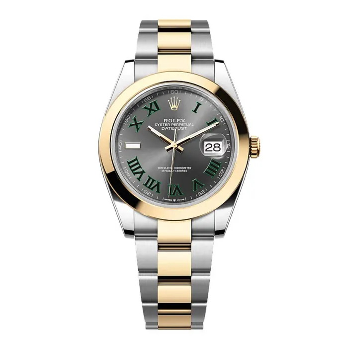 Rolex Bracelets Rolex Datejust 41mm Ref ROL65004 Wimbledon Slate Dial Two Tone Stainless Steel 18K Yellow Gold Oyster Bracelet Mens Watch Rolex Bracelets Rolex Datejust 41mm Ref ROL65004 Wimbledon Slate Dial Two Tone Stainless Steel 18K Yellow Gold Oyster Bracelet Mens Watch