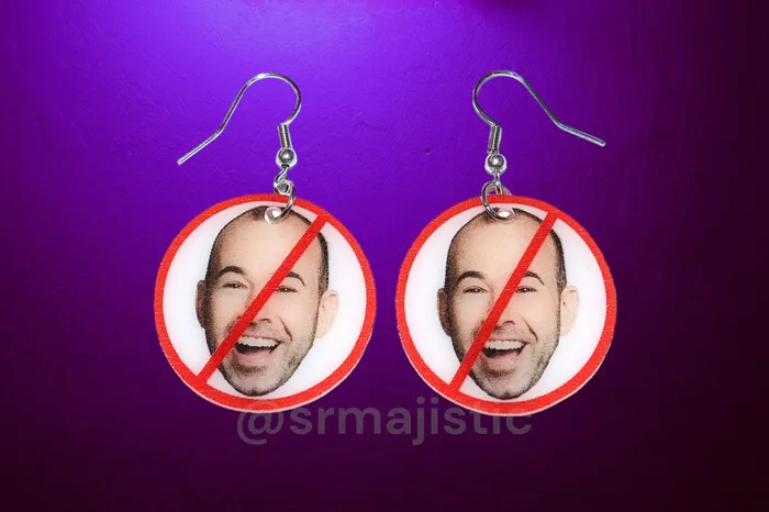 Sam Makes Things Earrings READY TO SHIP I Hate Murr No Symbol Impractical Jokers Funny Meme Handmade Earrings Sam Makes Things Earrings READY TO SHIP I Hate Murr No Symbol Impractical Jokers Funny Meme Handmade Earrings