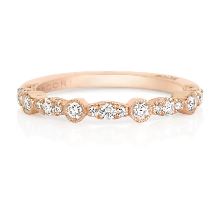 Tacori MEIEROTTO EXCLUSIVE Diamond 18K Rose Gold Wedding Band Ring Tacori Rings