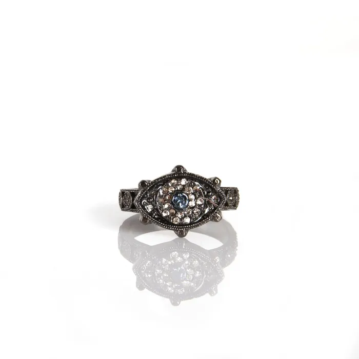 Virgins Saints Angels Rings All Seeing Eye Ring Gunmetal