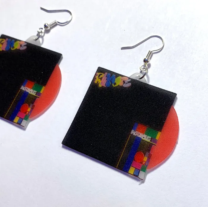 Wallows Remote EP Vinyl Album Handmade Earrings Sam Makes Things Earrings