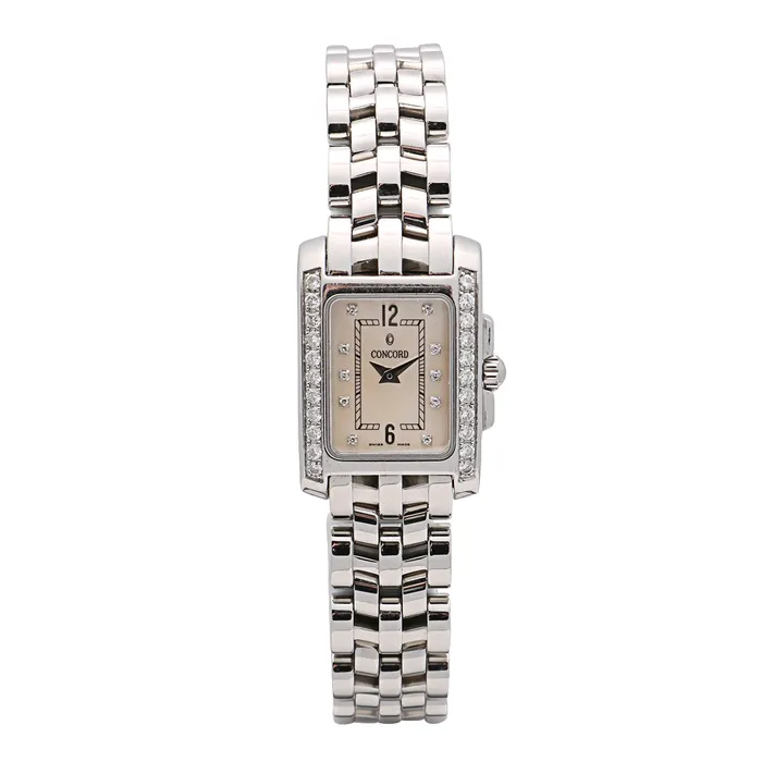 Watches Meierotto Jewelers Concord Sportivo Watch MOP Dial Diamonds Steel 27 x 20mm Quartz Preowned Watches Meierotto Jewelers Concord Sportivo Watch MOP Dial Diamonds Steel 27 x 20mm Quartz Preowned