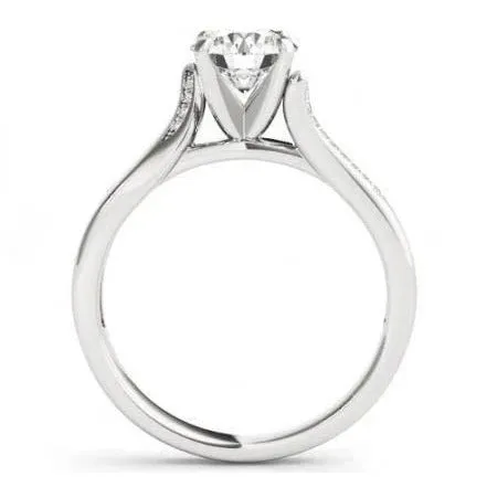 125 Carats Natural Earth Mined Diamond White Gold Engagement Ring Solitaire With Accents GB Rings 125 Carats Natural Earth Mined Diamond White Gold Engagement Ring Solitaire With Accents GB Rings