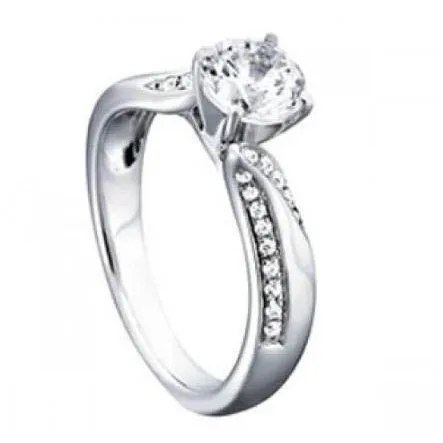125 Carats Natural Earth Mined Diamond White Gold Engagement Ring Solitaire With Accents GB Rings 125 Carats Natural Earth Mined Diamond White Gold Engagement Ring Solitaire With Accents GB Rings