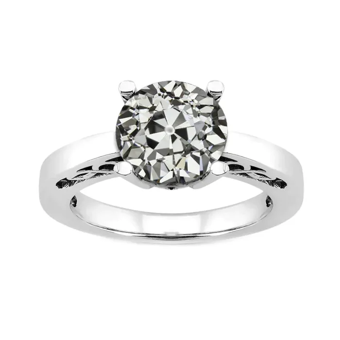 25 Carat White Gold Old Miner Natural Diamond Ring HarryChadEntcom Rings