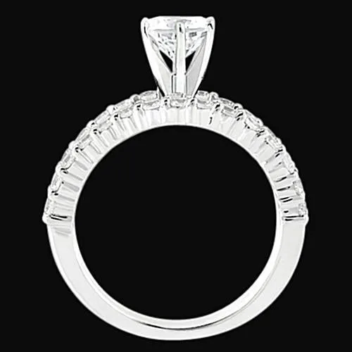 251 Carat Natural Earth Mined Diamonds Engagement Ring Double Shank White Gold GB Rings