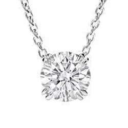 2 Carats Round Cut Solitaire Real Natural Earth Mined Diamond Necklace Pendant White Gold 14K GB Necklaces 2 Carats Round Cut Solitaire Real Natural Earth Mined Diamond Necklace Pendant White Gold 14K GB Necklaces