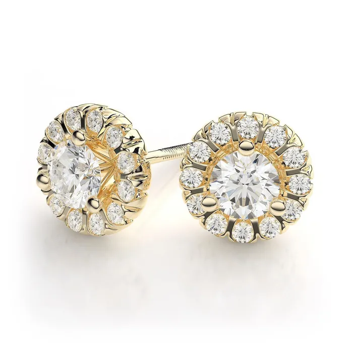 3 Prong Set 330 Carats Real Natural Earth Mined Diamond Women Stud Earrings Yellow Gold 14k GB Earrings 3 Prong Set 330 Carats Real Natural Earth Mined Diamond Women Stud Earrings Yellow Gold 14k GB Earrings