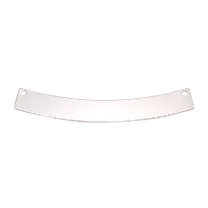 AP Rings Sterling Silver Curved Rectangle Bar with Holes 40mm 157 x 5mm 20 24 Gauge