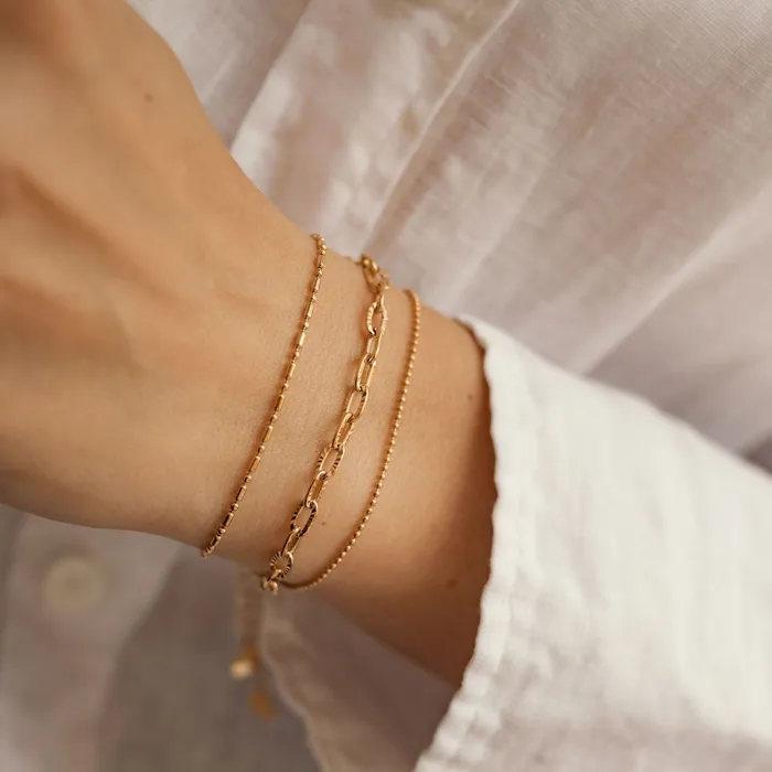 Bead Chain Bracelet Gold Hey Happiness Bracelets Bead Chain Bracelet Gold Hey Happiness Bracelets