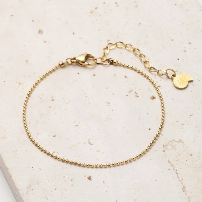 Bead Chain Bracelet Gold Hey Happiness Bracelets Bead Chain Bracelet Gold Hey Happiness Bracelets