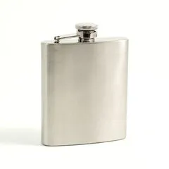 Bey Berk Bracelets Bey Berk 7 Oz Stainless Steel Flask In A Satin Finish