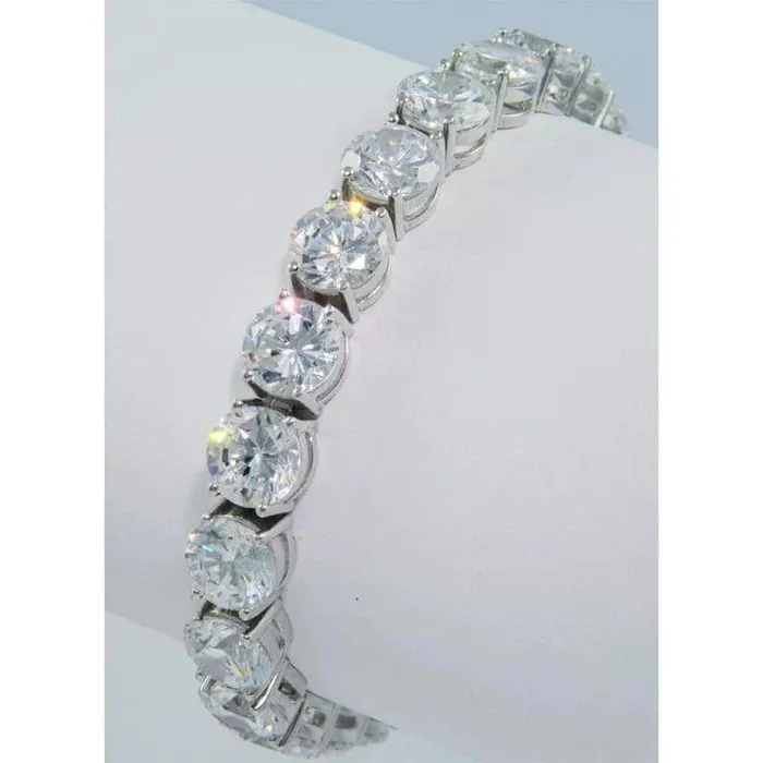 Bracelets 15 Carat Natural Earth Mined Diamond Tennis Bracelet GB