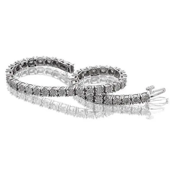 Bracelets GB 810 Carats Round Tennis Bracelet White Gold 14K Real Natural Earth Mined Diamond Cut Mounting Bracelets GB 810 Carats Round Tennis Bracelet White Gold 14K Real Natural Earth Mined Diamond Cut Mounting