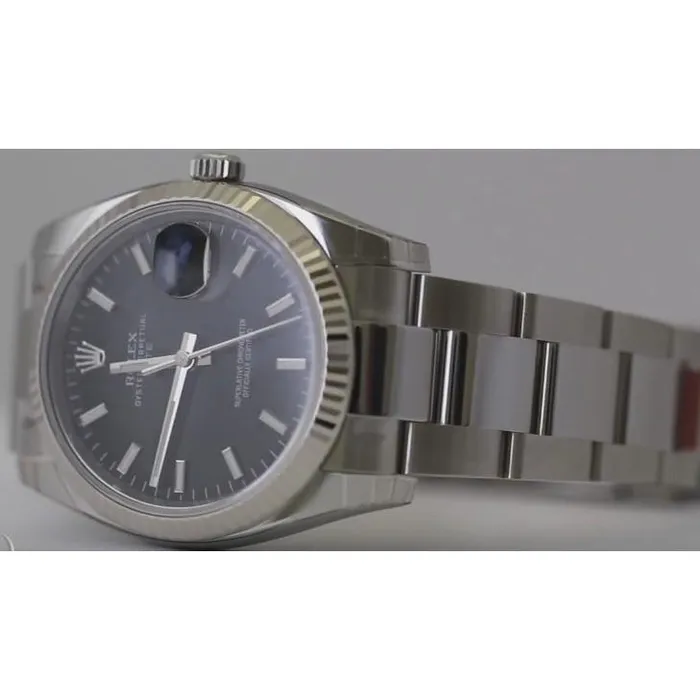 Bracelets GB Rolex Datejust Watch Black Stick Dial Oyster Bracelet Ss Midsize Bracelets GB Rolex Datejust Watch Black Stick Dial Oyster Bracelet Ss Midsize