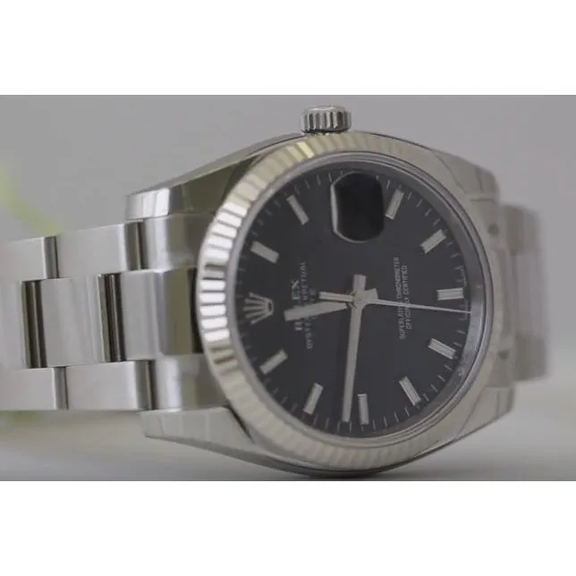 Bracelets GB Rolex Datejust Watch Black Stick Dial Oyster Bracelet Ss Midsize Bracelets GB Rolex Datejust Watch Black Stick Dial Oyster Bracelet Ss Midsize