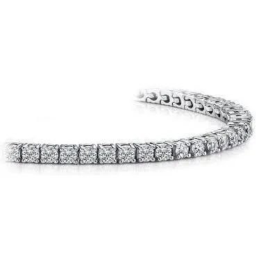 Bracelets GB Round Cut 6 Ct Natural Earth Mined Diamond Tennis Bracelet Solid White Gold Jewelry Bracelets GB Round Cut 6 Ct Natural Earth Mined Diamond Tennis Bracelet Solid White Gold Jewelry