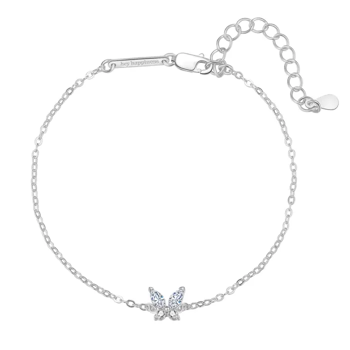 Bracelets Hey Happiness Gemstone Butterfly Charm Bracelet Sterling Silver Bracelets Hey Happiness Gemstone Butterfly Charm Bracelet Sterling Silver